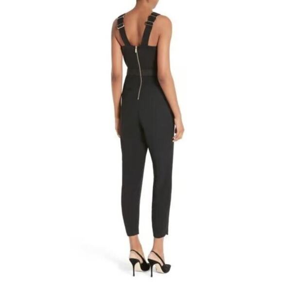 Ted Baker Wiomen's V-Neck Ossia Sparkle Trim Jumpsuit in Black Size 0(XXS) $395 - Picture 2 of 8